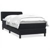 vidaXL Boxspringbett mit Matratze Schwarz 100x210 cm Samt
