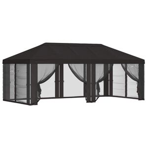 vidaXL Pavillon Dach mit Seitenw&auml;nden 6 x 3 m Anthrazit Polyester 190