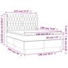 vidaXL Boxspringbett mit Matratze & LED Dunkelgrau 140x190 cm Samt
