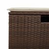 vidaXL 5-tlg. Garten-Sofagarnitur mit Kissen Braun Poly Rattan