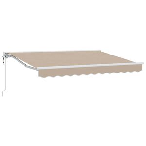 vidaXL Markisenrahmen Beige 250 x 200 cm Polyester mit PU-Beschichtung