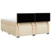 vidaXL Boxspringbett mit Matratze Creme 180x200 cm Stoff