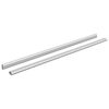 vidaXL Kleiderstange 2 pcs Silber 764 x 15 x 29 mm Aluminiumlegierung
