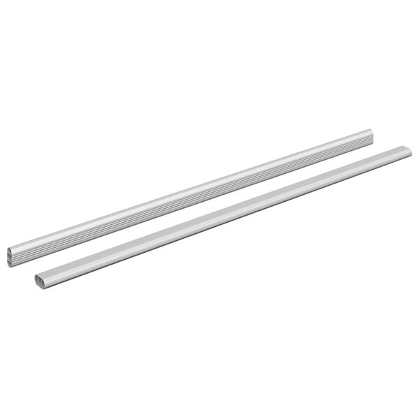 vidaXL Kleiderstange 2 pcs Silber 764 x 15 x 29 mm Aluminiumlegierung