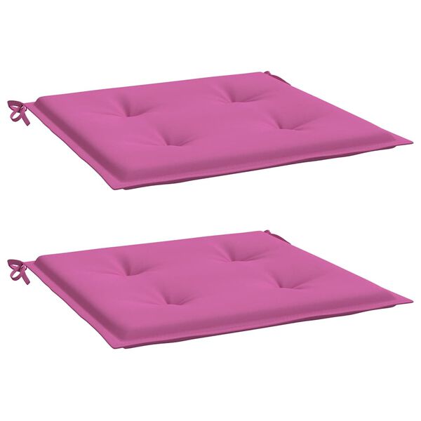 vidaXL Gartenstuhl-Kissen 2 Stk. Rosa 40x40x4 cm Stoff