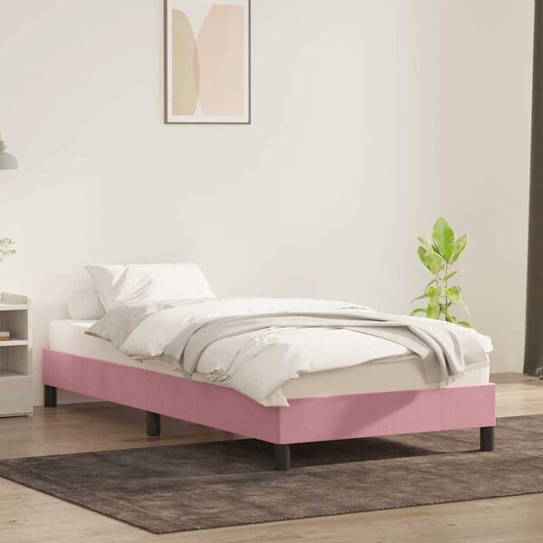 vidaXL Bettgestell ohne Matratze Rosa 80x210 cm Samt