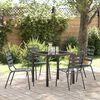 vidaXL Garten Essgruppe 5 pcs Anthrazit Pulverbeschichteter Stahl