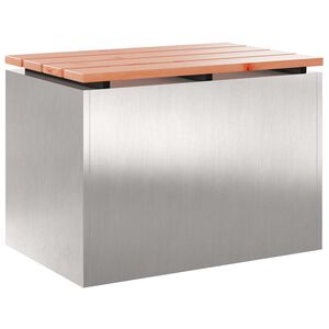 vidaXL Gartenbank Edelstahl 60 x 40 x 43 cm