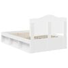 vidaXL Bettrahmen mit Kopfteil Wei&szlig; 120 x 200 cm Massives Kiefernholz