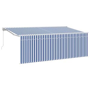 vidaXL Ausziehbare Markise Blau 350 x 200 cm Stoff