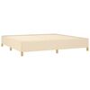 vidaXL Boxspringbett mit Matratze Creme 200x200 cm Stoff