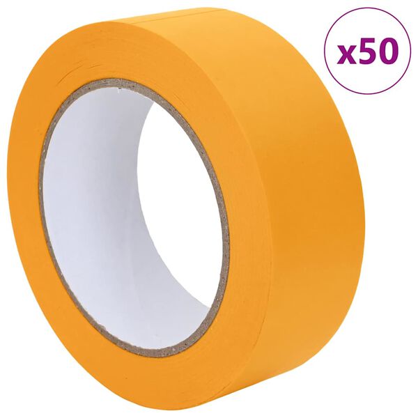 vidaXL Malerklebeb&auml;nder 50 pcs Gelb 38mm x 50m Papier