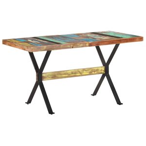 vidaXL Esstisch 140x70x76 cm Altholz Massiv