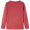 Kinder-Langarmshirt Dunkelrot 128