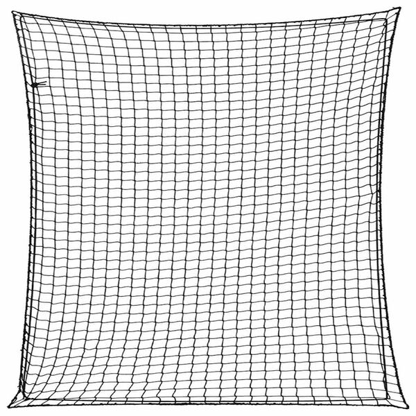 vidaXL Anh&auml;ngernetz mit Gummiseil Schwarz 3x3 m PP