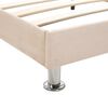 vidaXL Bett mit Memory-Schaum-Matratze Beige Stoff 160&times;200 cm