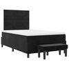 vidaXL Boxspringbett mit Matratze Schwarz 120 x 190 cm Samt