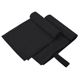 vidaXL Sporthandt&uuml;cher 2 pcs Schwarz 50 x 30 cm Polyester und Polyamid