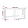 vidaXL Werkbank Grau 180x50x80 cm Massivholz Kiefer