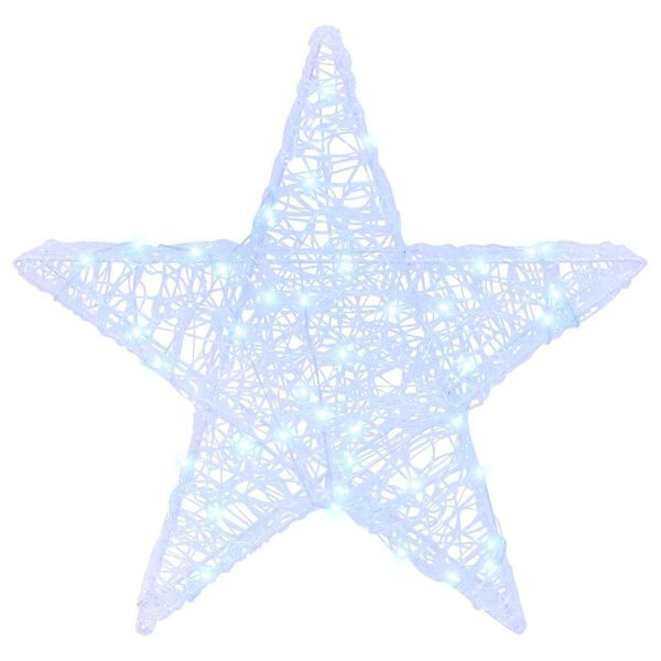 vidaXL 3D Stern mit 50 LEDs Kaltweiß 55 x 53,5 x 10 cm Acryl