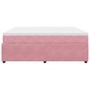 vidaXL Boxspringbett mit Matratze Rosa 180x200 cm Samt