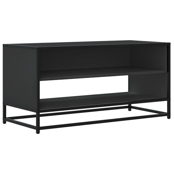 vidaXL TV-Schrank Schwarz 91x40x46 cm Holzwerkstoff und Metall