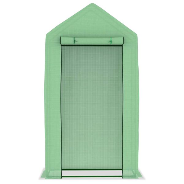 vidaXL Gewächshaus mit Stahlrahmen 0,5 m² 1x0,5x1,9 m