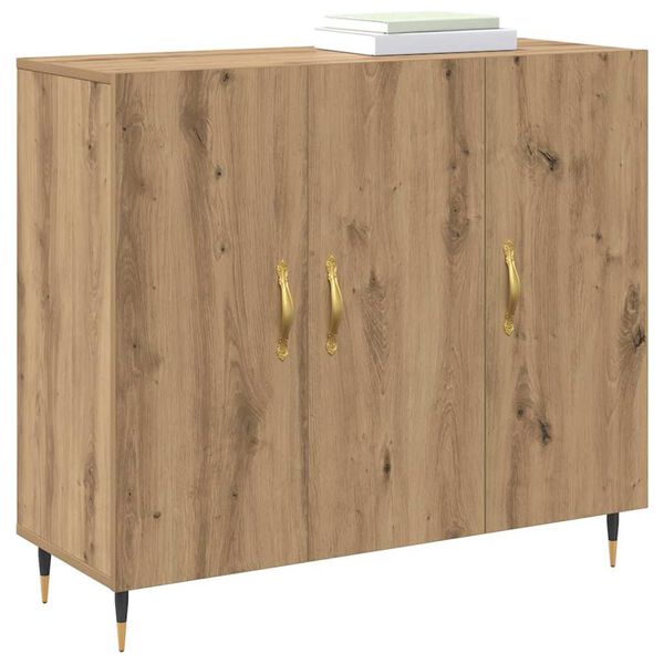 vidaXL Sideboard Artisan-Eiche 90 x 34 x 80 cm Holzwerkstoff