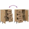vidaXL Highboard mit Schubladen 2 pcs Artisan-Eiche Holzwerkstoff