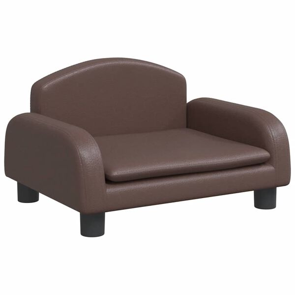 vidaXL Kindersofa Braun 50x40x30 cm Kunstleder