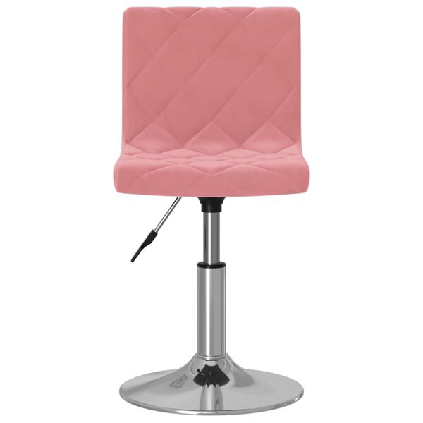vidaXL Esszimmerstuhl Drehbar Rosa Samt