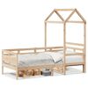 vidaXL Tagesbett mit Dach 80x200 cm Massivholz Kiefer