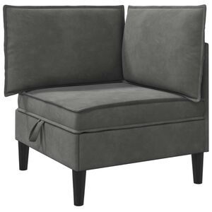vidaXL Sofa mit Stauraum Dunkelgrau Samt