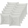 vidaXL Wurfkissen 12 stk. HOUTEN Hellgrau 40 x 40 cm Flanell