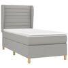vidaXL Boxspringbett mit Matratze Hellgrau 90x190 cm Stoff