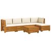 vidaXL 6 stk. Outdoor-Sofagarnitur Massivholz Akazie Braun