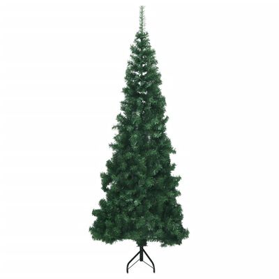 vidaXL Künstlicher Eck-Weihnachtsbaum Grün 240 cm PVC