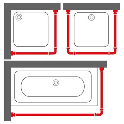 Sealskin Duschvorhangschienen-Set Easy-Roll Aluminium