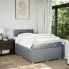 vidaXL Boxspringbett mit Matratze Hellgrau 120x200 cm Stoff