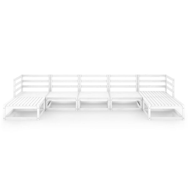 vidaXL 7-tlg. Garten-Lounge-Set Massivholz Kiefer