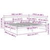 vidaXL Massivholzbett mit Regal ohne Matratze Wachsbraun 180x200 cm