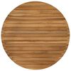 vidaXL Tischplatte &Oslash; 70 x 3,5 Rund Massives Teakholz Natur