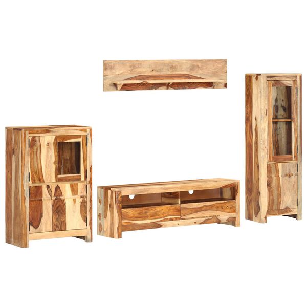 vidaXL TV-Einheit Set mit Schubladen Braun 120 x 30 x 39 cm Holz