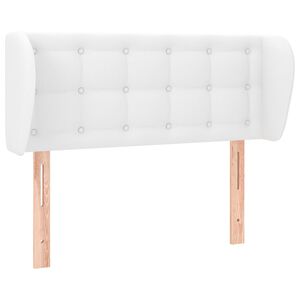 vidaXL Kopfteil mit Ohren Wei&szlig; 83x23x78/88 cm Kunstleder