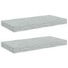 vidaXL Schweberegale 2 Stk. Betongrau 50x23x3,8 cm MDF
