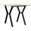 vidaXL Esstisch Y-Gestell 90x90x75 cm Massivholz Kiefer und Stahl