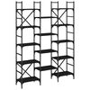 vidaXL B&uuml;cherregal Schwarz 127,5x28,5x172,5 cm Holzwerkstoff