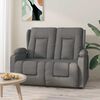 vidaXL 2-Sitzer Massagesessel mit Getränkehalter Hellgrau Stoff
