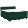 vidaXL Boxspringbett mit Matratze Dunkelgr&uuml;n 180x200 cm Samt