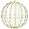 vidaXL Ball mit 160 LEDs Warmwei&szlig; 50,5 x 50,5 x 52 cm Metall